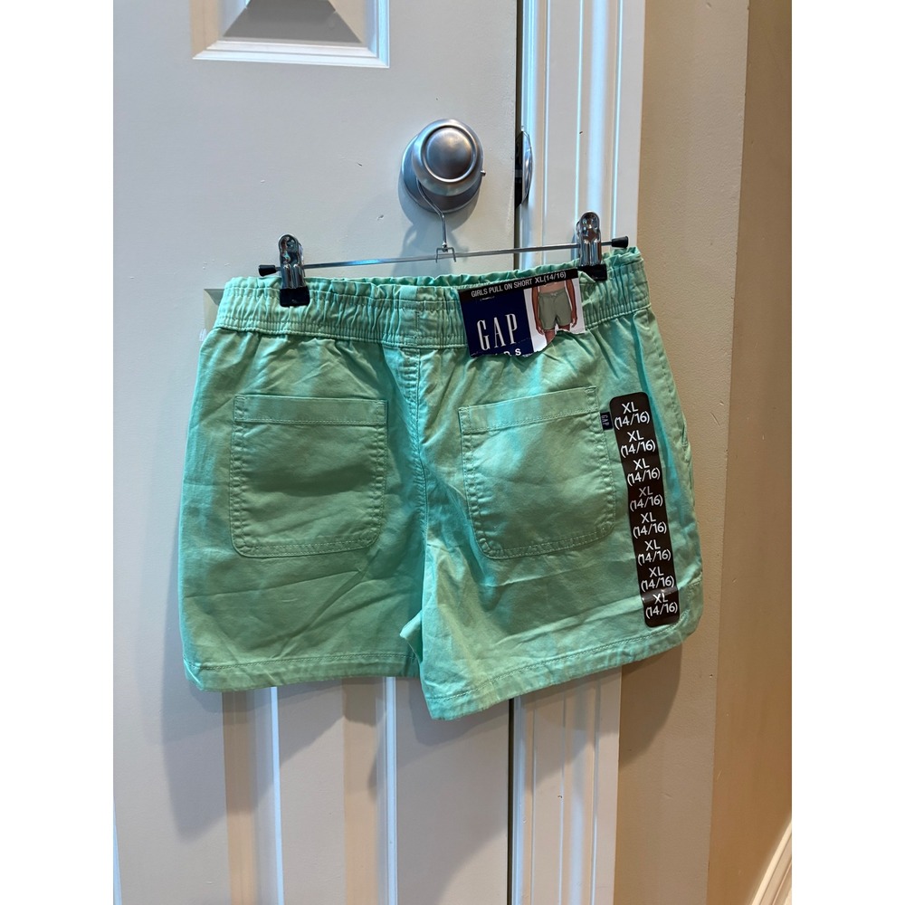 Gap Kids Girls Mint Green Pull On Shorts XL 14/16 New With Tags Elastic Waist